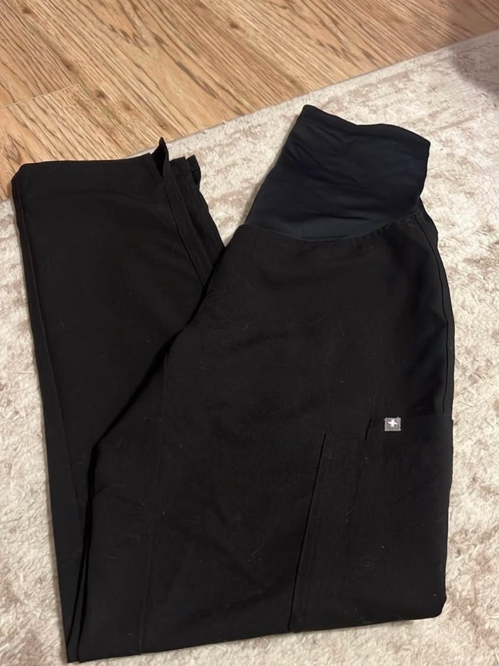 FIGS Black High-Rise Maternity Leggings
